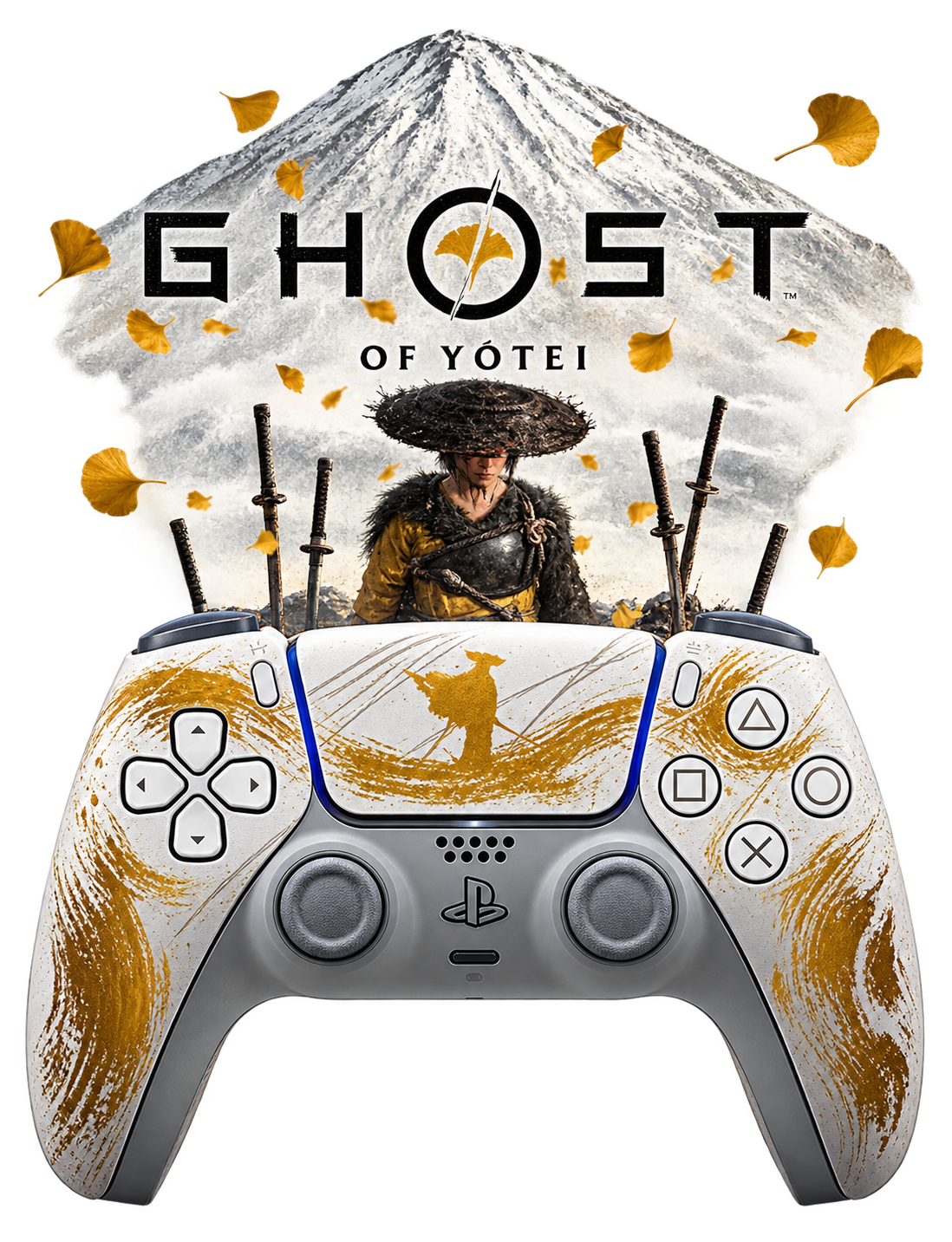 DualSense Ghost Of Yotei Dourado